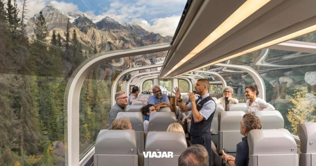 El tren de lujo de Canadá que solo circula de día para no perderse el paisaje (Rocky Mountaineer)
