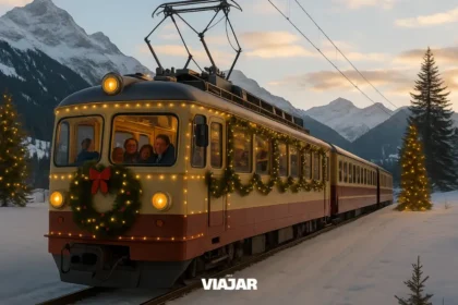 Tren de navidad en Suiza 2025